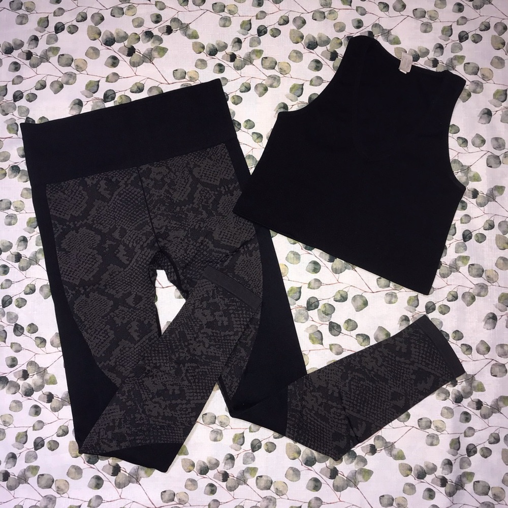 JoyLab Black and Gray Sports Bra